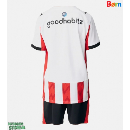 PSV Eindhoven Replika Babytøj Hjemmebanesæt Børn 2025-26 Kortærmet (+ Korte bukser)